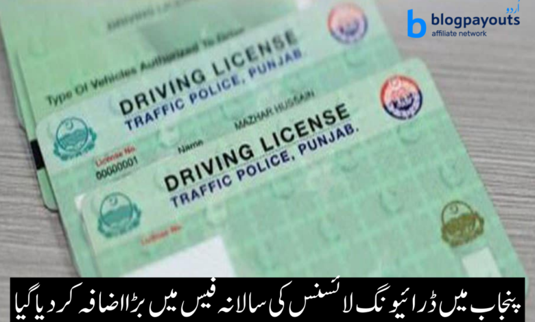 ڈرائیونگ لائسنس فیس